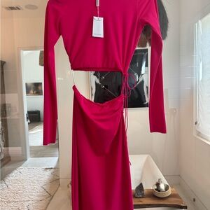 AMAZUÌN Fuchsia Cutout Maxi Dress – NWT – Made in Italy – One Size